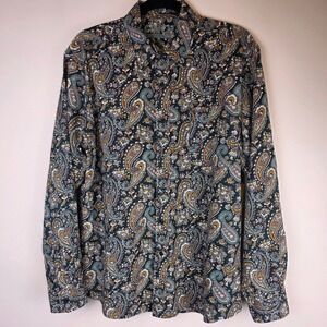 Cinch Modern Fit Men's M Paisley Long Sleeve Button Down Western Shirt Cowboy